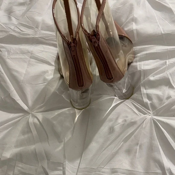 Steve Madden Women's Blush and Clear Heels - Picture 3 of 3